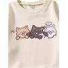 imageSOLY HUX Girls Cute Graphic Sweatshirt Cartoon Cat Print Long Sleeve Crewneck Pullover TopsApricot Cat