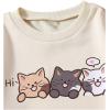 imageSOLY HUX Girls Cute Graphic Sweatshirt Cartoon Cat Print Long Sleeve Crewneck Pullover TopsApricot Cat
