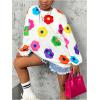 imageSOLY HUX Girls Cute Graphic Sweatshirt Cartoon Cat Print Long Sleeve Crewneck Pullover TopsWhite Floral