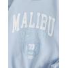 imageSOLY HUX Girls Graphic Letter Print Sweatshirt Crewneck Long Sleeve Cute Drop Shoulder Pullover TopsBlue Letter