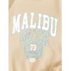 imageSOLY HUX Girls Graphic Letter Print Sweatshirt Crewneck Long Sleeve Cute Drop Shoulder Pullover TopsKhaki Letter