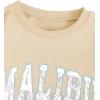 imageSOLY HUX Girls Graphic Letter Print Sweatshirt Crewneck Long Sleeve Cute Drop Shoulder Pullover TopsKhaki Letter