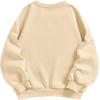 imageSOLY HUX Girls Graphic Letter Print Sweatshirt Crewneck Long Sleeve Cute Drop Shoulder Pullover TopsKhaki Letter