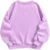 imageSOLY HUX Girls Graphic Letter Print Sweatshirt Crewneck Long Sleeve Cute Drop Shoulder Pullover TopsLilac Purple Letter