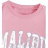 imageSOLY HUX Girls Graphic Letter Print Sweatshirt Crewneck Long Sleeve Cute Drop Shoulder Pullover TopsPink