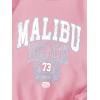 imageSOLY HUX Girls Graphic Letter Print Sweatshirt Crewneck Long Sleeve Cute Drop Shoulder Pullover TopsPink