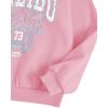 imageSOLY HUX Girls Graphic Letter Print Sweatshirt Crewneck Long Sleeve Cute Drop Shoulder Pullover TopsPink