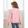 imageSOLY HUX Girls Graphic Letter Print Sweatshirt Crewneck Long Sleeve Cute Drop Shoulder Pullover TopsPink Letter