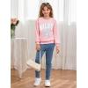 imageSOLY HUX Girls Graphic Letter Print Sweatshirt Crewneck Long Sleeve Cute Drop Shoulder Pullover TopsPink Letter