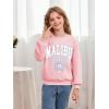 imageSOLY HUX Girls Graphic Letter Print Sweatshirt Crewneck Long Sleeve Cute Drop Shoulder Pullover TopsPink Letter