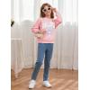 imageSOLY HUX Girls Graphic Letter Print Sweatshirt Crewneck Long Sleeve Cute Drop Shoulder Pullover TopsPink Letter