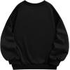 imageSOLY HUX Girls Graphic Letter Print Sweatshirt Crewneck Long Sleeve Cute Drop Shoulder Pullover TopsPlain Black