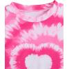 imageSOLY HUX Toddler Girls Tie Dye TShirt Cute Heart Graphic Tee Shirts Casual Summer Short Sleeve TopsHot Pink