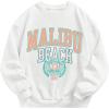 imageSOLY HUX Girls Graphic Letter Print Sweatshirt Crewneck Long Sleeve Cute Drop Shoulder Pullover TopsWhite