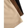 imageSOLY HUX Girls 3 Packs Sweat Shorts Elastic Waist Casual Summer SweatShorts Teen ApparelBlack Beige Browm