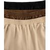 imageSOLY HUX Girls 3 Packs Sweat Shorts Elastic Waist Casual Summer SweatShorts Teen ApparelBlack Beige Browm