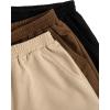imageSOLY HUX Girls 3 Packs Sweat Shorts Elastic Waist Casual Summer SweatShorts Teen ApparelBlack Beige Browm