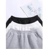 imageSOLY HUX Girls 3 Packs Sweat Shorts Elastic Waist Casual Summer SweatShorts Teen ApparelBlack Grey White