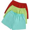 imageSOLY HUX Girls 3 Packs Sweat Shorts Elastic Waist Casual Summer SweatShorts Teen ApparelRed Green Blue