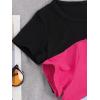 imageSOLY HUX Girls 4 Piece Short Sleeve Round Neck Tee T Shirts Summer Crop TopsBlack Hot Pink Blue White