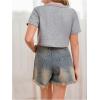imageSOLY HUX Girls 4 Piece Short Sleeve Round Neck Tee T Shirts Summer Crop TopsWhite Grey Brown Black