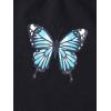 imageSOLY HUX Girls Butterfly Print Cami Tops ampamp High Low Hem Short Sleeve T Shirt with Sweatpants 3 PieceBlack Blue Butterfly