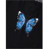 imageSOLY HUX Girls Butterfly Print Cami Tops ampamp High Low Hem Short Sleeve T Shirt with Sweatpants 3 PieceBlack Graphic