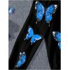 imageSOLY HUX Girls Butterfly Print Cami Tops ampamp High Low Hem Short Sleeve T Shirt with Sweatpants 3 PieceBlack Graphic
