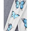 imageSOLY HUX Girls Butterfly Print Cami Tops ampamp High Low Hem Short Sleeve T Shirt with Sweatpants 3 PieceBlue Butterflies a