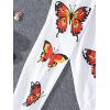 imageSOLY HUX Girls Butterfly Print Cami Tops ampamp High Low Hem Short Sleeve T Shirt with Sweatpants 3 PieceWhite Butterfly