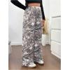 imageSOLY HUX Girls Camo Wide Leg Pants Drawstring Waist Baggy Sweatpants with PocketMulticolored