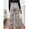 imageSOLY HUX Girls Camo Wide Leg Pants Drawstring Waist Baggy Sweatpants with PocketMulticolored