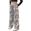 imageSOLY HUX Girls Camo Wide Leg Pants Drawstring Waist Baggy Sweatpants with PocketMulticolored