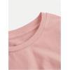 imageSOLY HUX Girls Short Sleeve Crew Neck Slim Fitted Basic TShirts Summer Tops with Hair TiesDusty Pink