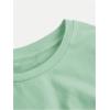 imageSOLY HUX Girls Short Sleeve Crew Neck Slim Fitted Basic TShirts Summer Tops with Hair TiesMint Green