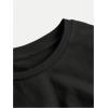 imageSOLY HUX Girls Short Sleeve Crew Neck Slim Fitted Basic TShirts Summer Tops with Hair TiesSolid Black