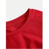 imageSOLY HUX Girls Short Sleeve Crew Neck Slim Fitted Basic TShirts Summer Tops with Hair TiesSolid Red