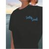 imageSOLY HUX Girls Short Sleeve Graphic Tees Crew Neck Beach Tops Casual Summer TShirtsBlack Graphic