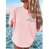 imageSOLY HUX Girls Short Sleeve Graphic Tees Crew Neck Beach Tops Casual Summer TShirtsLight Pink Graphic