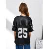 imageSOLY HUX Girls Summer Jersey Shirts V Neck Short Sleeve Graphic Tees Oversized TShirt TopsBlack Graphic
