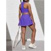 imageSOLY HUX Toddler Girls 2 Piece Workout Outfits Lightweight Crop Tank Tops and Skort Athletic SetPlain Violet Purple