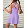 imageSOLY HUX Toddler Girls Sleeveless Mini Tennis Dress Kids Athletic Workout Golf Tank Dresses ActivewearSolid Purple