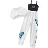 imageSOLY HUX Girls Butterfly Print Cami Tops ampamp High Low Hem Short Sleeve T Shirt with Sweatpants 3 PieceBlue Butterflies a