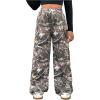 imageSOLY HUX Girls Camo Wide Leg Pants Drawstring Waist Baggy Sweatpants with PocketMulticolor