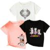 imageSOLY HUX Toddler Girls Graphic tees Short Sleeve Crew Neck t Shirt Casual Summer tee Tops 4 Piece SetMulticoloured
