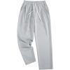 imageSOLY HUX Mens Baggy Sweatpants Drawstring Elastic Waist Straight Leg Workout Athletic Pants with PocketsPlain Grey