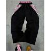 imageSOLY HUX Mens Baggy Sweatpants Y2k Striped Side Drawstring Elastic Waist Wide Leg Pants StreetwearBlack Striped