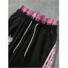 imageSOLY HUX Mens Baggy Sweatpants Y2k Striped Side Drawstring Elastic Waist Wide Leg Pants StreetwearBlack Striped