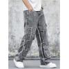 imageSOLY HUX Mens Cargo Jeans Y2k Grunge Hip Hop Wide Leg Baggy Denim Pants Streetwear with PocketsGrey