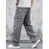 imageSOLY HUX Mens Cargo Jeans Y2k Grunge Hip Hop Wide Leg Baggy Denim Pants Streetwear with PocketsGrey